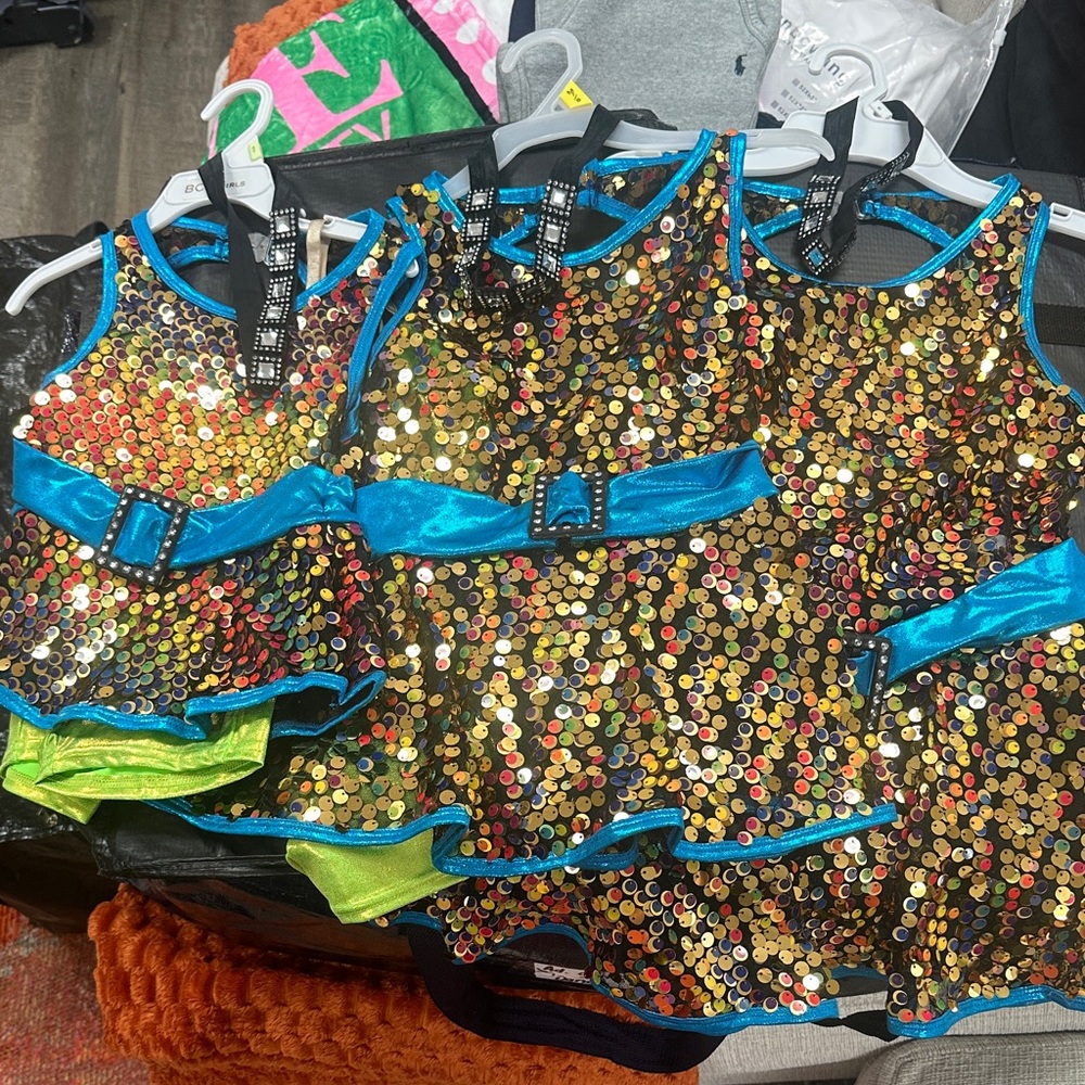 Sequin Kids Costume with Blue Accents